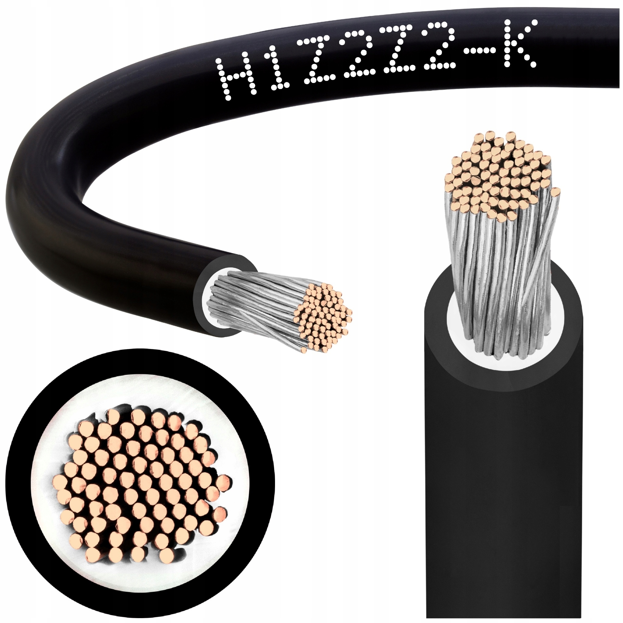 SOLÁRNY KÁBEL DRÔT 6mm2 (ČERVENÝ) H1Z2Z2-K 6mm